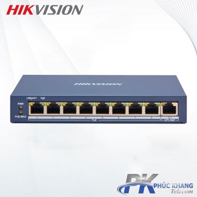 Switch mạng thông minh 8 cổng PoE Hikvision DS-3E1309P-EI
