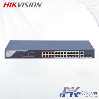 Switch mạng thông minh 24 cổng PoE Hikvision DS-3E1326P-EI